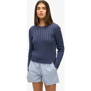 Superdry Superdry Essentials Slim Cable Knit Rund hals 100% Bomuld Trøje