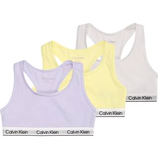 3 Pack Girls Bralettes - Icon Cotton Stretch - Purple - 10-12 years