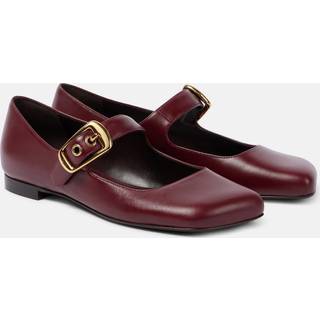 ChloÃ© Polly leather Mary Jane flats - burgundy - EU 38