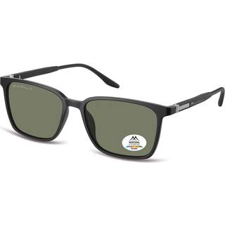 Montana Briller MP186 Polarized MP186B 55 Solbriller Mænd Black - Matte Black - 55mm
