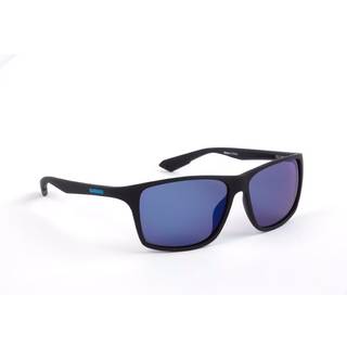 Matte Black Polarized Solbriller – Blue Mirror