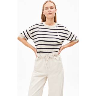 ARMEDANGELS Women's Lizaa Lino Stripes T-shirt Damer størrelse M farve hvid