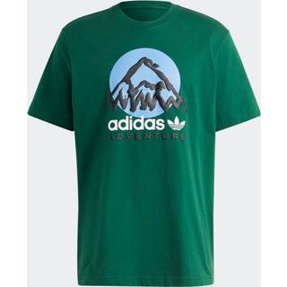 adidas Adventure Mountain Front T-shirt - Dark Green - S