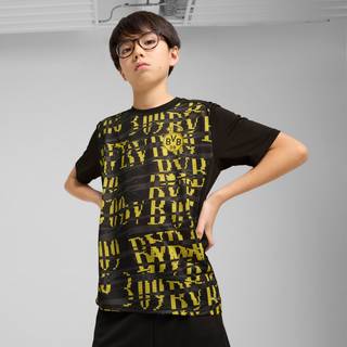 Puma Borussia Dortmund 24/25 Pre-match Jersey Youth, Black, Size 15-16Y, Clothing - Faster Yellow - 15-16Y