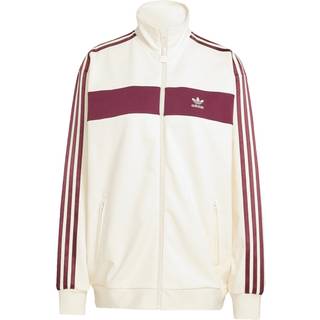 Colorblock træningsoverdel - Cream White / Maroon - L