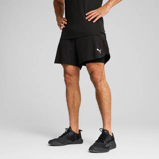 Men&#39;s Puma TRAINING TECH 2-in-1 Shorts, Black, Size XL, Clothing - Black - XL