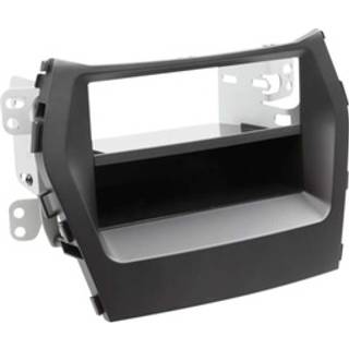 Monteringsramme 2-DIN med opbevaringsrum, Hyundai Santa Fe sort