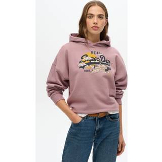 Superdry Superdry Purple Tokyo Vintage Logo Relaxed 100% Cotton Hoodie