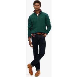 Superdry Superdry Dark Pine Green Essential Logo Slim Fit Half Zip
