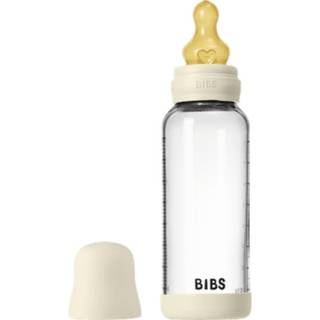 BIBS Glass baby bottle latex 240 ml ivory
