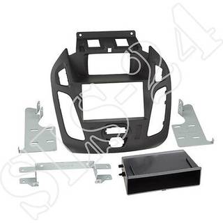 Monteringsramme 2-DIN med opbevaringsrum Ford Connect sort