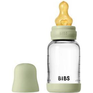 BIBS Bottle - Sutteflaskesæt - Glas - Latex/Slow Flow/Rund - 120 ml. - Sage