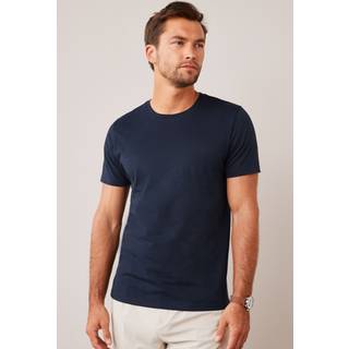 Next Blue Navy Regular Fit Essential Crew Neck Cotton T-Shirt