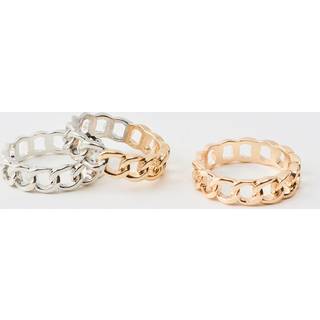 Mens Silver 3 Pack Mixed Rings