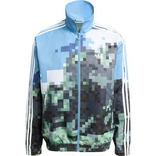 Jakke adidas x Minecraft Tracktop Blue/ Hazy Blue/ Magic Lime XL - Magic Lime - XL