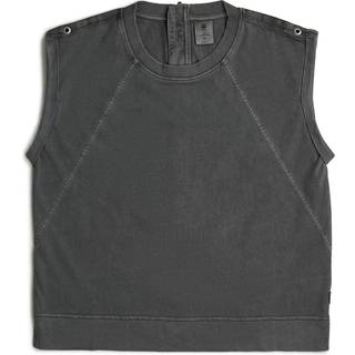 Back Zip Overdyed Top - Black - Women