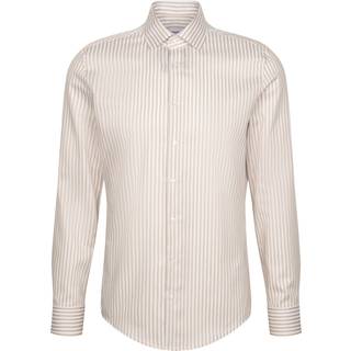 Seidensticker Herren Hemd beige gestreift Slim Fit