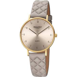 Regent BA-855 Damenuhr Quarz Grau/Goldfarben