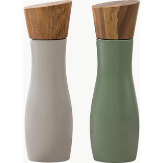 Salt- & Peberkværn Essentials med låg i akacietræ, sæt af 2