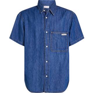 Denim Short Sleeve Shirt - Denim - XXS