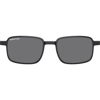 Rectangle Clip-On TR90 Black Solbriller Mænd - SmartBuy Collection - Matte Black - 54mm