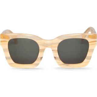 Mr. Boho Bondi BHN1-11 49 Solbriller Kvinder Hvid - Shiny Striped Bone Brown White - 49mm