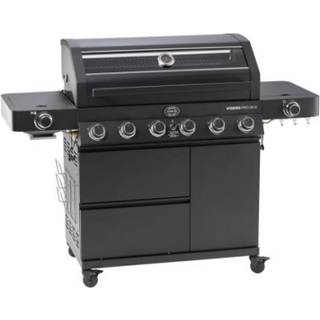 Videro PRO G6-S Vario+ Gasgrill 27500 watt fra Rösle - Sort farve - Rustfrit stål