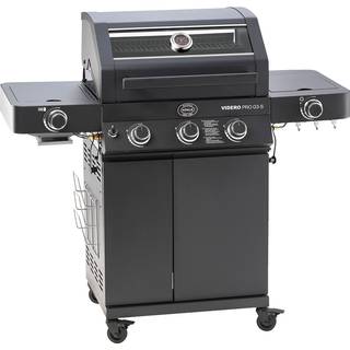 Videro PRO G3-S Vario+ Gasgrill 17000 watt fra Rösle - Sort farve - Rustfrit stål