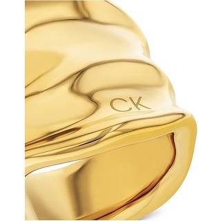 Calvin Klein 35000646 Damenring Edelstahl Goldfarben Elemental