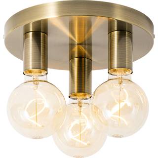 Smart loftlampe bronze rund inkl. 3 Wifi G95 - Facil