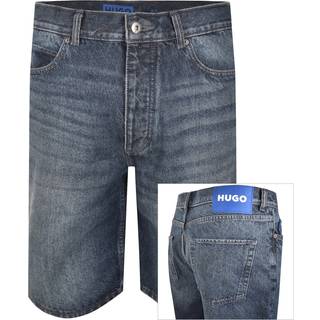 HUGO Blue Skate Shorts Dark Wash Blue