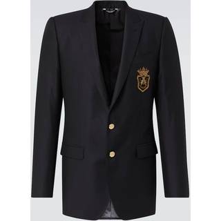 Dolce&Gabbana Patch-appliquÃ© wool and silk blazer - blue - EU 48