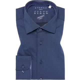 SLIM FIT Performance Shirt in navy plain