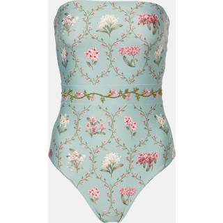 Agua by Agua Bendita IlusiÃ³n floral embroidered swimsuit - blue - XS