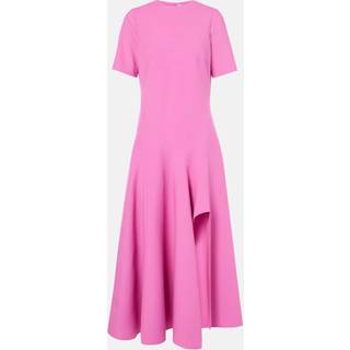 Oscar de la Renta Draped wool-blend midi dress - pink - XXXS