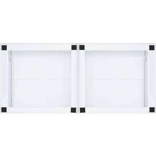 sokkel til vaskemaskine med udtrækshylder dobbelt hvid