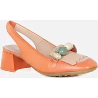Hispanitastil kvinder. HV253945 Sandaler i læder Hanoi orange (41), 3-5 cm, Ingen, Casual