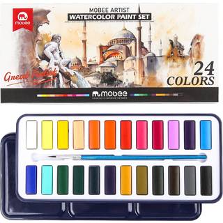 Mobee Akvarelsæt i Metaletui - 24-Pak