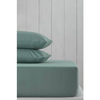 Next Green Sage Cotton Rich Deep Fitted Bed Sheet