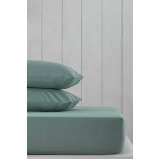 Next Green Sage Cotton Rich Fitted Bed Sheet