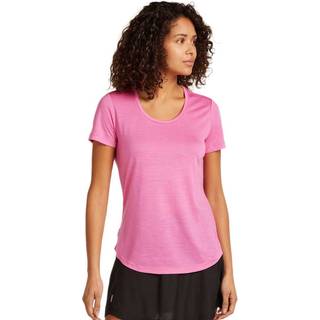 Icebreaker Women's Merino Cool-Lite Sphere III S/S Scoop Merino-shirt Damer størrelse L farve pink
