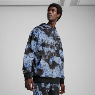 Men&#39;s Puma BMW M Motorsport Colour Splash All-over Print Hoodie, Black, Size XXL, Clothing - Black - XXL