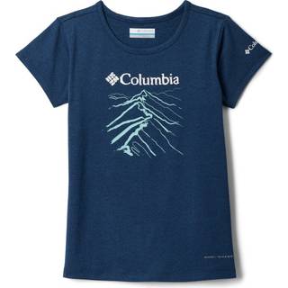 Columbia Girl's Tech Trail S/S Graphic Shirt Funktionsshirt Børn størrelse S farve blå