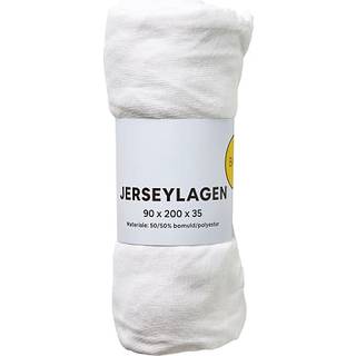 Stræklagen jersey - hvid (På lager i varehus)