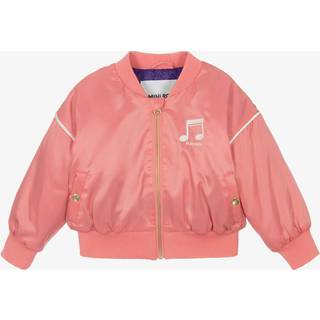 Mini Rodini Note Chenille Baseballjakke I Satin Pink 104/110 cm  Lyserød  104/110 cm  Unisex