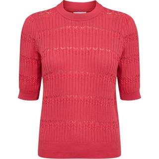 NÜMPH - Nunicky Pullover - Gots - Geranium - M - Rød - Knit
