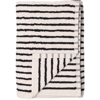 Scandi Living Drift håndklæde 50x70 cm Hvid-sort
