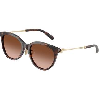Tiffany Kvinde TF4243D 80153B Solbriller Acetat Skildpadde Brun Rund Normal Skygge