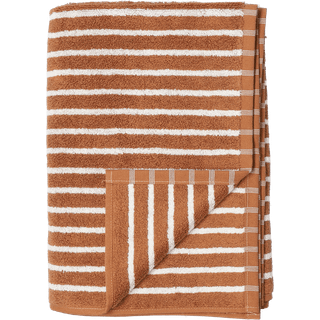 Scandi Living Drift badehåndklæde 70x140 cm Brun-hvid