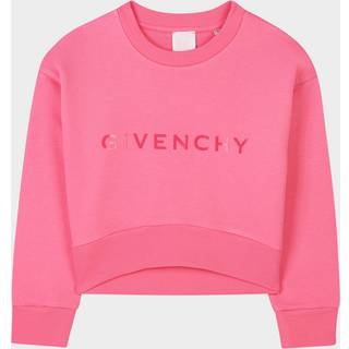 Givenchy Kids Logo cotton-blend sweatshirt - pink - Y 12